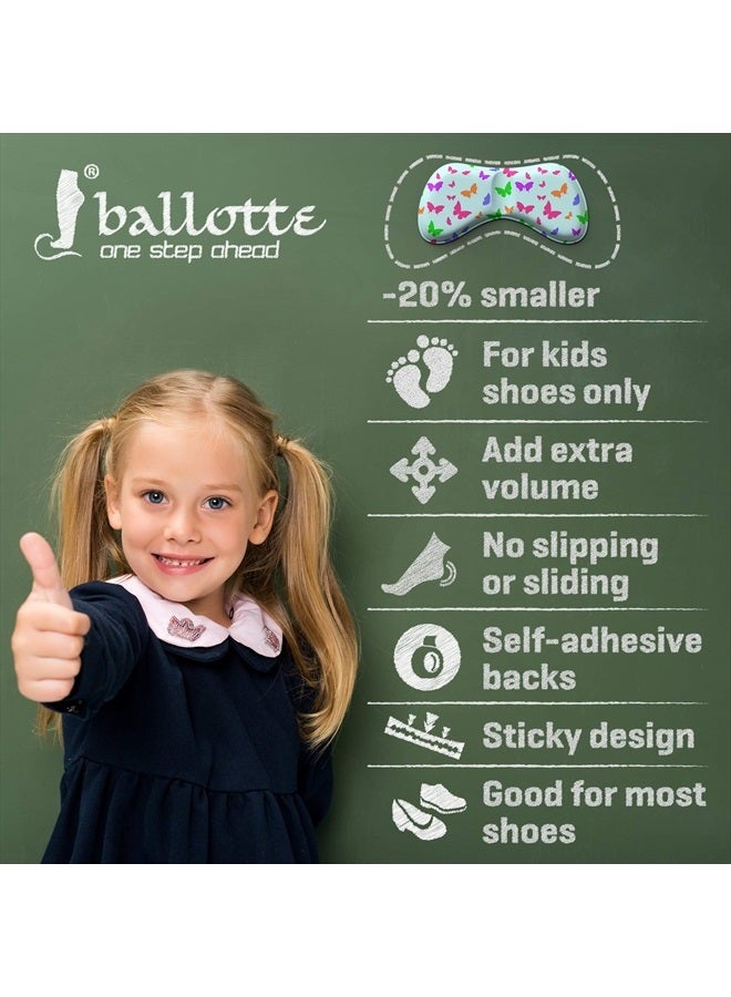 Ballotte 4 Kids Shoe Inserts, Extra Sticky Heel Grips for Kids, Add Extra Comfort and Volume (0.5 Size), Cute Small Heel Inserts for Girls and Boys Boots, Trainers, Or School Shoes - Image 2