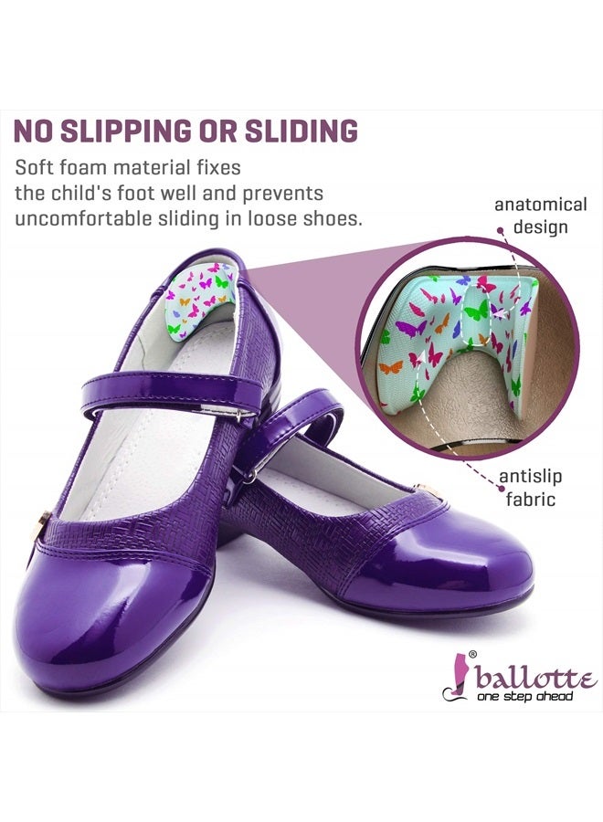 Ballotte 4 Kids Shoe Inserts, Extra Sticky Heel Grips for Kids, Add Extra Comfort and Volume (0.5 Size), Cute Small Heel Inserts for Girls and Boys Boots, Trainers, Or School Shoes - Image 4