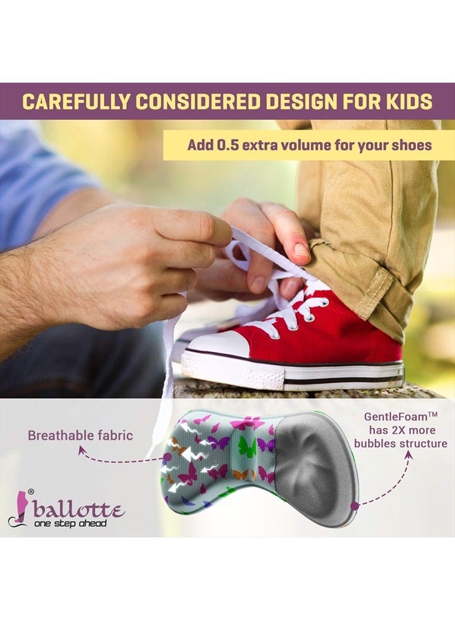 Ballotte 4 Kids Shoe Inserts, Extra Sticky Heel Grips for Kids, Add Extra Comfort and Volume (0.5 Size), Cute Small Heel Inserts for Girls and Boys Boots, Trainers, Or School Shoes - Image 3