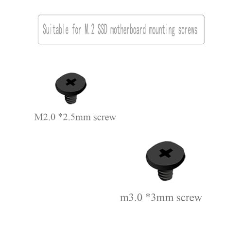 SGTKJSJS M.2 SSD ScrewsKit, Nvme Screws Suitable for ASUS MSI Gigabyte NGFF Motherboard，m.2 SSD Motherboard Screws (Black) - Image 3