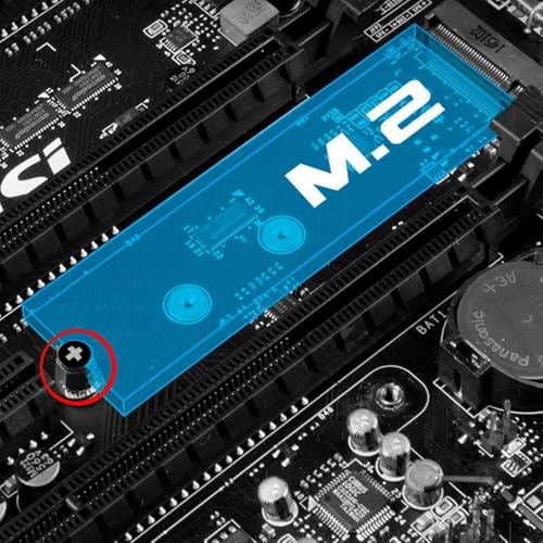 SGTKJSJS M.2 SSD ScrewsKit, Nvme Screws Suitable for ASUS MSI Gigabyte NGFF Motherboard，m.2 SSD Motherboard Screws (Black) - Image 5