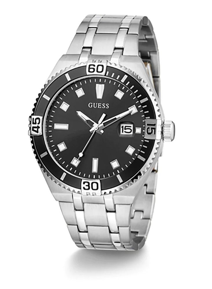 GUESS ساعة كواتز للرجال من غس بعلبة فضية GW0330G1 - Image 2