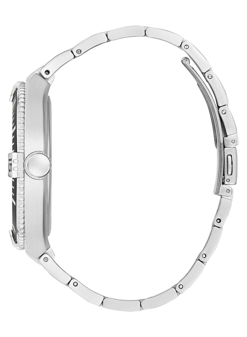 GUESS ساعة كواتز للرجال من غس بعلبة فضية GW0330G1 - Image 4