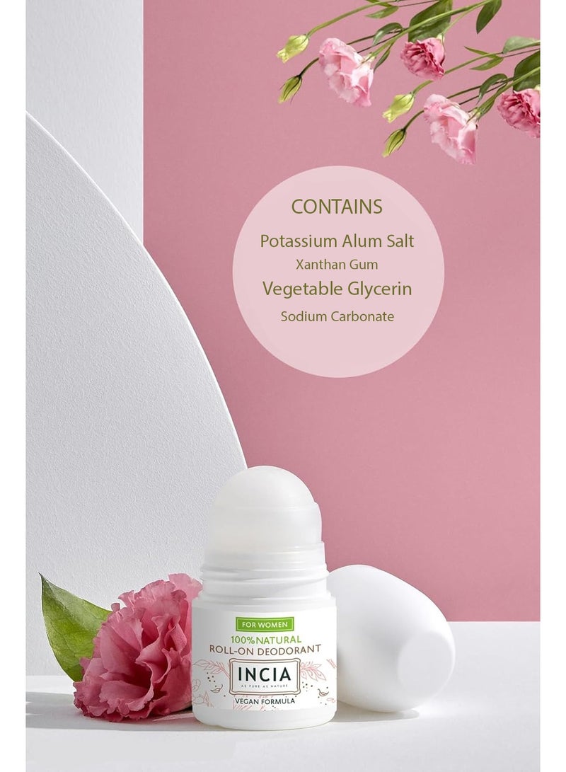 إنسيا مزيل عرق طبيعي دوار من إنسيا للنساء - خالٍ من الألومنيوم، لا يترك بقعًا، انتعاش يدوم طويلًا - 50 مل ومزيل عرق طبيعي دوار للرجال، نباتي، خالٍ من الألومنيوم، منعش، خالٍ من القسوة، خالٍ من البارابين، عطر طبيعي - 50 مل - Image 4
