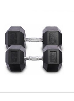CHAMP KIT CHAMPKIT Rubber Hex Dumbbells set of pairs , for Exercises, Strength training equipment and Home gym accessories,32.5KG  - Image 1
