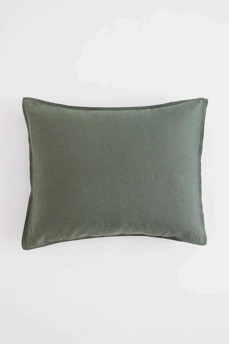 H&M Washed linen pillowcase