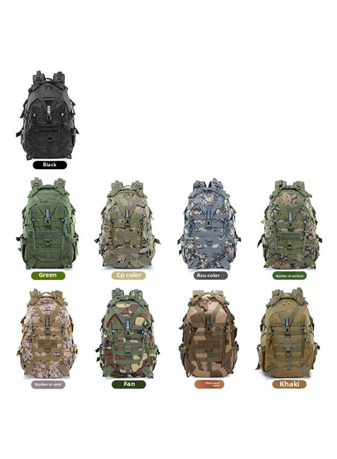 Generic Multi-Functional Combination Backpack Outdoor Camouflage Backpack Military Fan Tactical Sports Travel Large Capacity Mountaineering Backpack-Color:Star Green-Capacity:20-35L  - Image 5