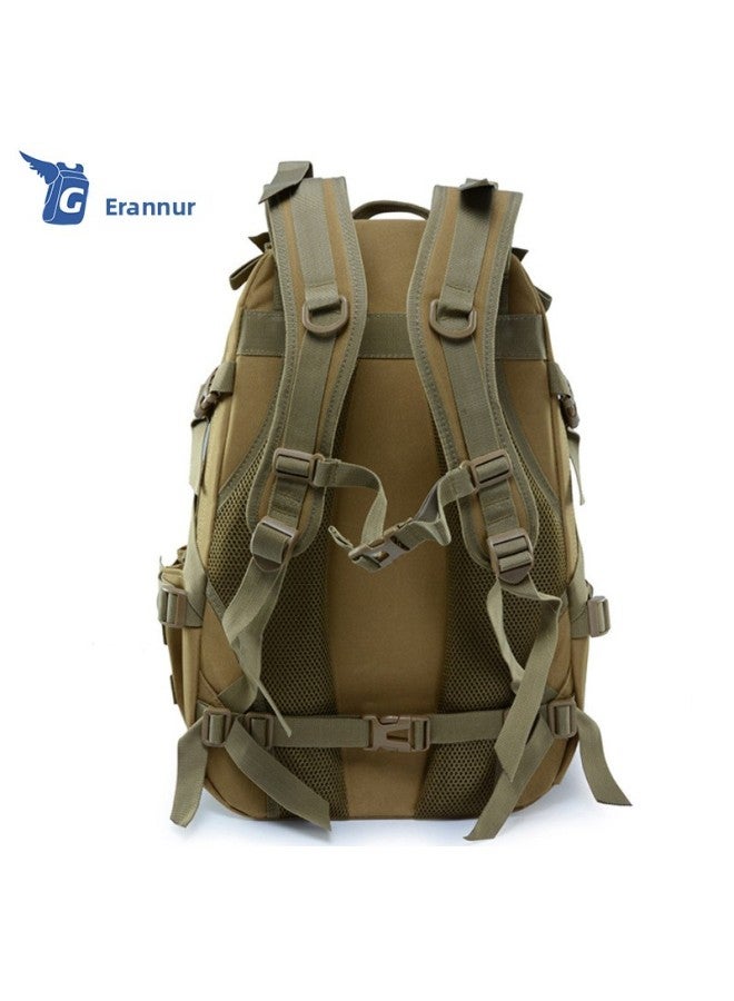 Generic Multi-Functional Combination Backpack Outdoor Camouflage Backpack Military Fan Tactical Sports Travel Large Capacity Mountaineering Backpack-Color:Star Green-Capacity:20-35L  - Image 2