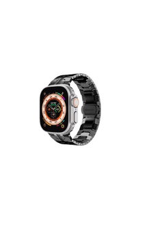 Watch Titanium Folding Buckle Band for Apple Watch Ultra and Ultra 2 for Men and Women 49mm Series 9/8 - Black, Size 49mm  - Image 2