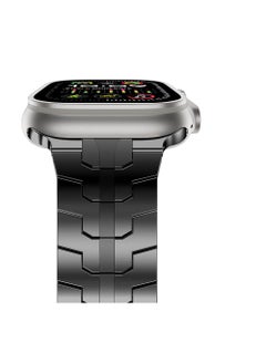 Watch Titanium Folding Buckle Band for Apple Watch Ultra and Ultra 2 for Men and Women 49mm Series 9/8 - Black, Size 49mm  - Image 1