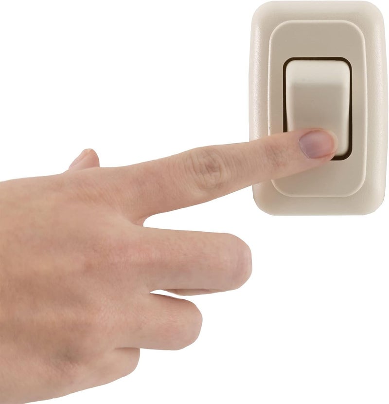 American Technology Components Single SPST On-Off Switch with Bezel, 12-Volt, for RV, Trailer, Camper (Almond) - Image 3