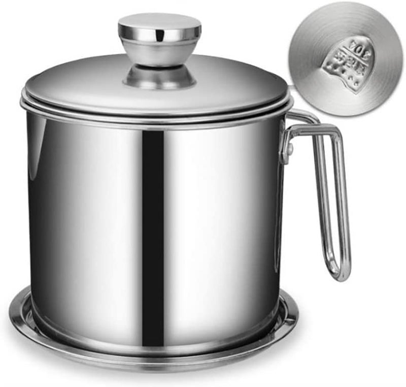 Kunya Oil Filter Pot Bacon Grease Container with StrainerUsed Cooking Oil Container Kitchen Frying Oil Container Tank Pot Strainer Filter 14L - Image 2