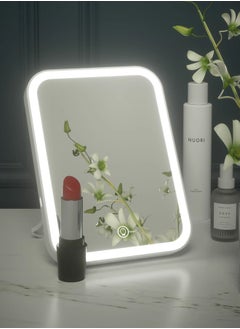 Generic LED Light Portable Makeup Mirror Lamp USB Rechargeable White  - Image 1