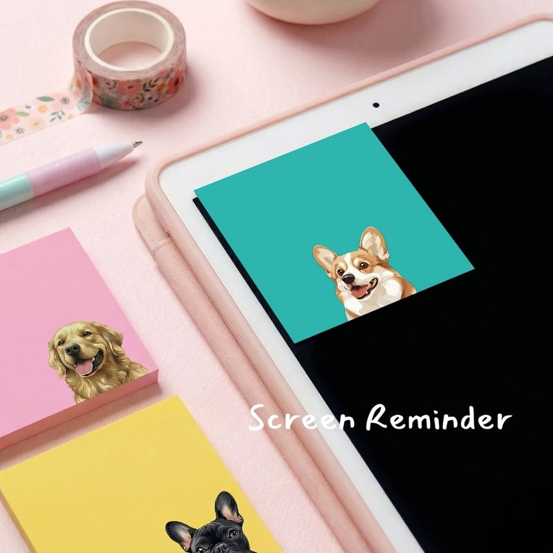 5 Random Color Sticky Notes Set Square Kawaii Animal Memo Pads Student Planner Gift - Image 2
