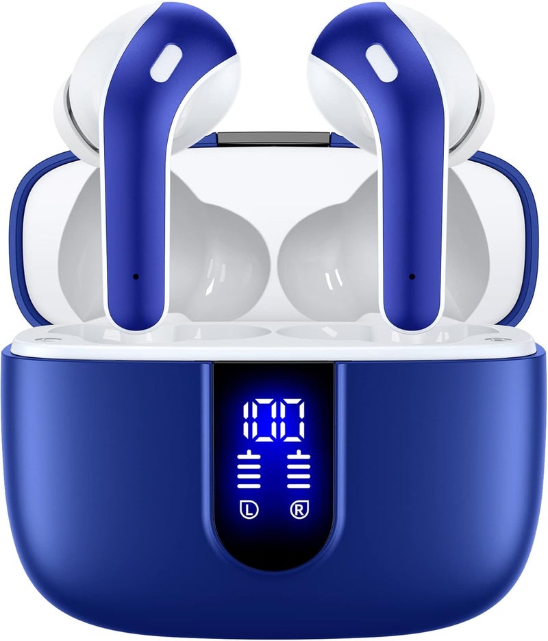 TAGRY Bluetooth Headphones True Wireless Earbuds 60H Playback LED Power Display Earphones with Wireless Charging Case IPX5 Waterproof in-Ear Ear buds with Mic for TV Smart Phone Laptop Computer Sports - Image 1