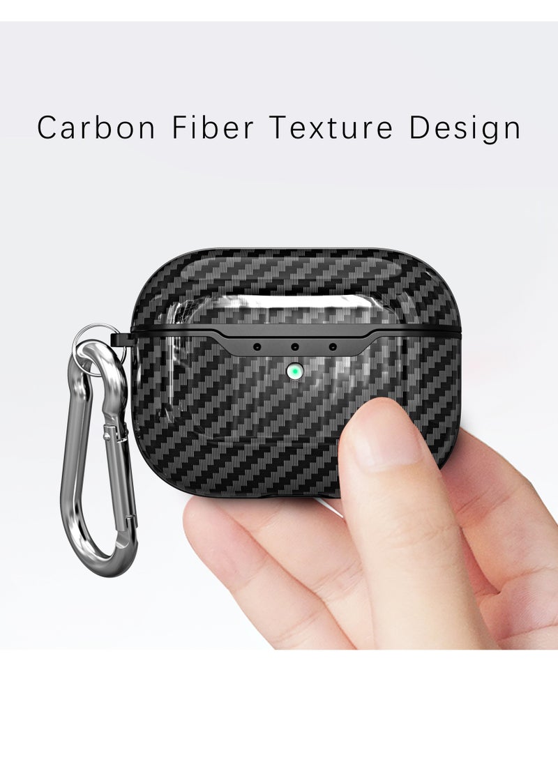 Contex - Ultra Thin Carbon Fiber Texture Shockproof Protective Case for Airpods 3 - Black - Image 1