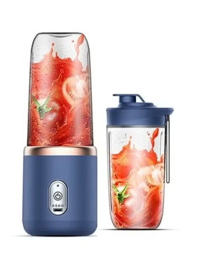 JAJEEK Portable USB Rechargeable Blender Juice Cup – 400ml Personal Size Smoothie Maker for Juices, Milkshakes, Protein Shakes & Baby Food – Compact Fruit Blender with 6 Stainless Steel Blades, Travel-Friendly, Easy to Clean, Ideal for Gym, Office & Outdoors  - Image 1