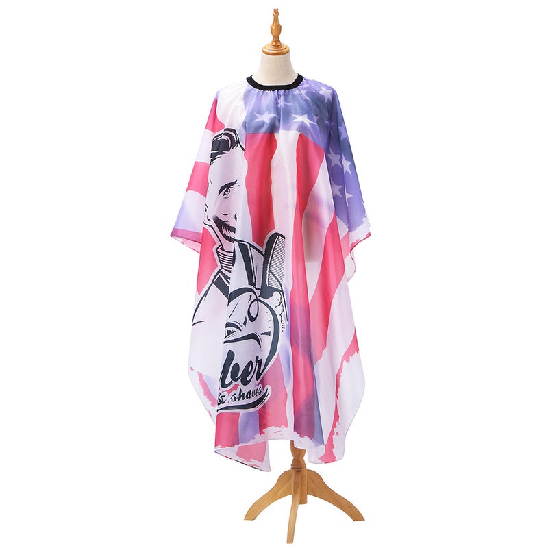 Adults Hair Cutting Cape American Flag Haircut Shawl Creative Hairdressing Shawl Hair Salon Accessory (American Flag) - Image 5