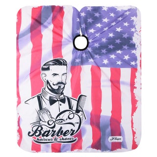 Adults Hair Cutting Cape American Flag Haircut Shawl Creative Hairdressing Shawl Hair Salon Accessory (American Flag)