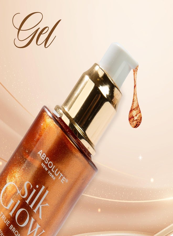 Absolute New York - Silk Glow Shimmer Mist Glow, Radiant, Shimmer Body & Face & Hair, Shea Butter, Coconut Oil, Vitamin E (SBGS06 True Bronze Oil Gel, 3.4 fl oz) - Image 3