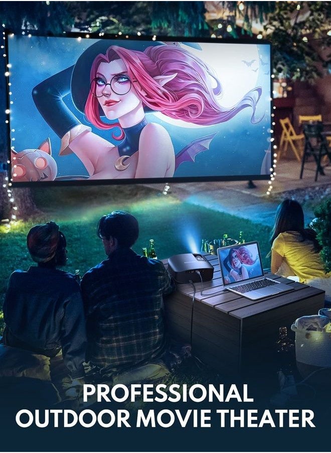 GooDee - Projector 4K With WiFi And Bluetooth Supported, FHD 1080P Mini Projector For Outdoor Moives, 5G Video Projector For Home Theater Dolby Audio Zoom Portable Projector TV Stick PPT (YG600 Plus) - Image 1