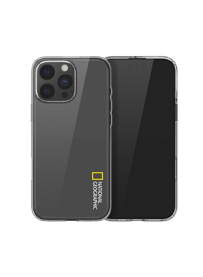 National Geographic Accessories, Cover National Geographic Crystal Clear Case V2 Jell Hard iPhone 16 Promax with White Logo - Image 1