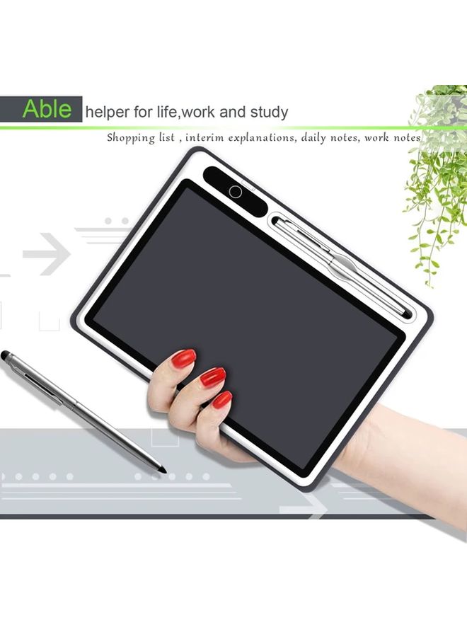 لوح كتابة إلكتروني محمول بشاشة LCD، أسود، 4.5 بوصة، دفتر ملاحظات قابل لإعادة الاستخدام مع بطارية CR2025 - Image 2
