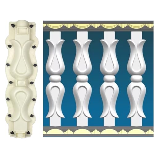 DIYUNIMOULD Concrete Balcony Molds, Baluster Molds for Fence Garden and Home Decoration (Style 1) - Image 1
