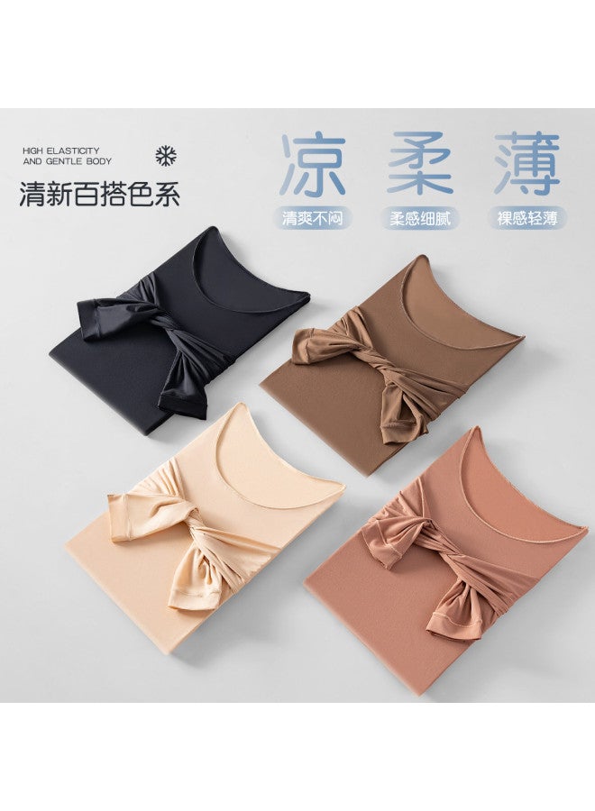 MIIOW Hyaluronic Acid Base Layer, Temperature-Locking & Skin-Enhancing Top, Round Neck Undershirt For Spring Layering - Image 3