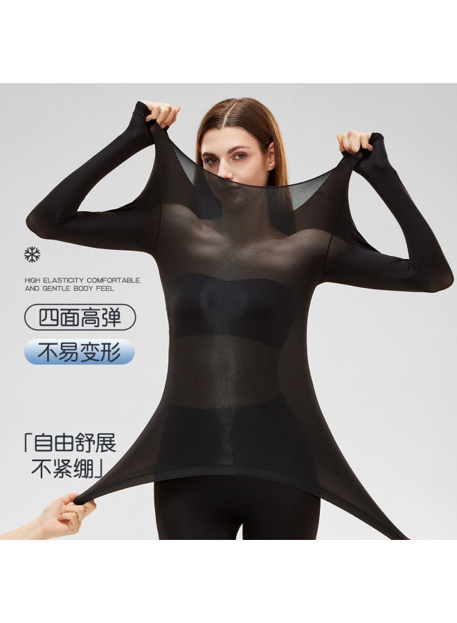 MIIOW Hyaluronic Acid Base Layer, Temperature-Locking & Skin-Enhancing Top, Round Neck Undershirt For Spring Layering - Image 4