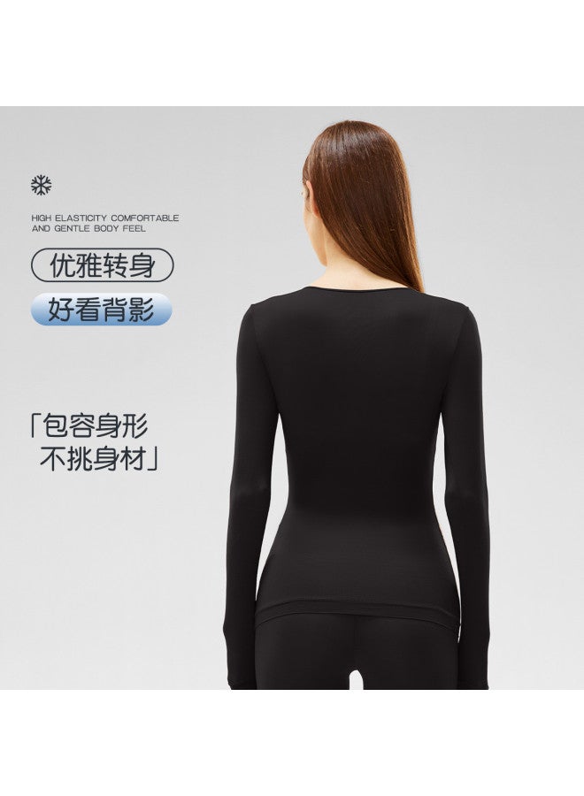 MIIOW Hyaluronic Acid Base Layer, Temperature-Locking & Skin-Enhancing Top, Round Neck Undershirt For Spring Layering - Image 5