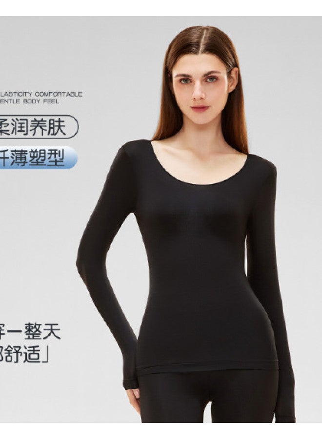 MIIOW Hyaluronic Acid Base Layer, Temperature-Locking & Skin-Enhancing Top, Round Neck Undershirt For Spring Layering - Image 1