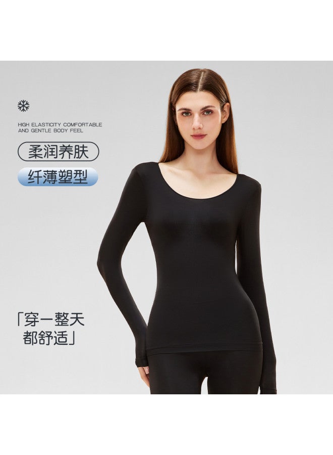MIIOW Hyaluronic Acid Base Layer, Temperature-Locking & Skin-Enhancing Top, Round Neck Undershirt For Spring Layering - Image 2
