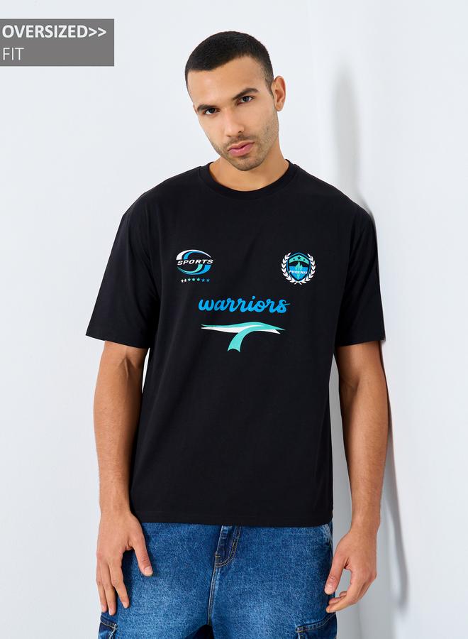 ستايلي تيشيرت فضفاض بطبعة جرافيك - Image 1