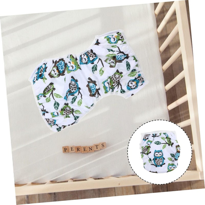 1pc Reusable Kids for Children Dieprs Pocket Comfortable Adjustable Pant Green Beach Play Swimming Lovely Cover Briefs Washable Printing Girls Toddler Diapers Baby - Image 3