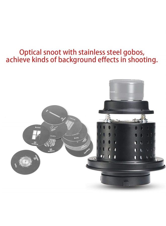 Wellmaking Conical Snoot Bowens Mount Studio Lighting Accessory for LED Continuous Light and Strobe Light Bowens Mount Photographic Equipment Accessories Not Include Lens - Image 2