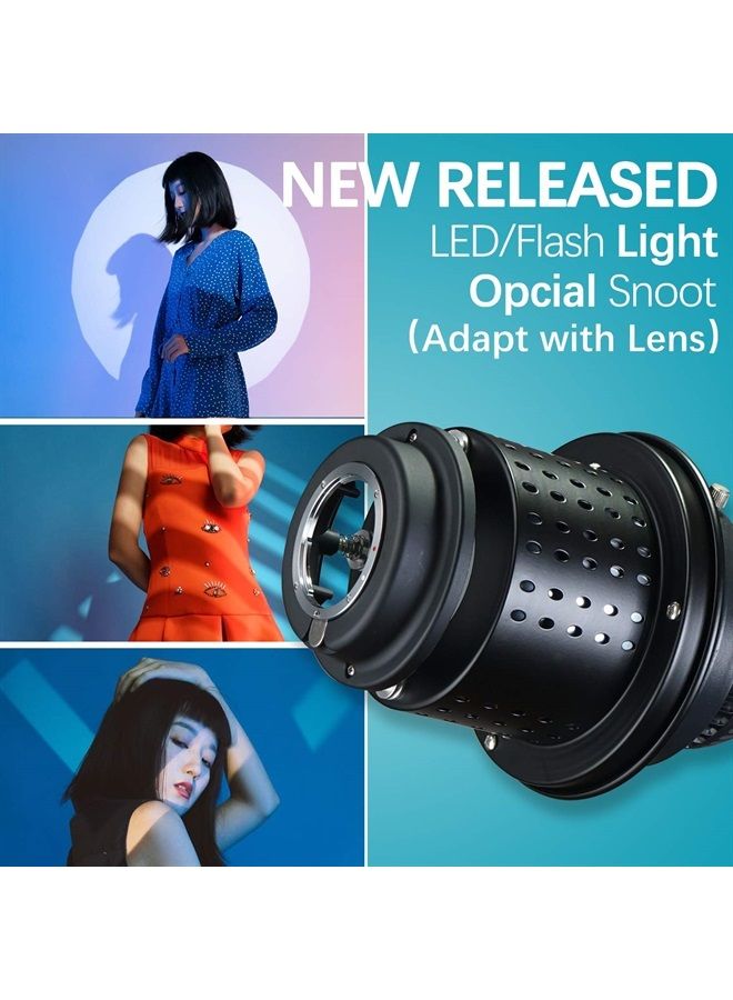 Wellmaking Conical Snoot Bowens Mount Studio Lighting Accessory for LED Continuous Light and Strobe Light Bowens Mount Photographic Equipment Accessories Not Include Lens - Image 3