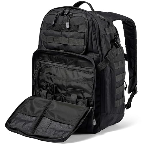 5.11 Tactical Backpack, Rush 24 2.0, Military Molle Pack, CCW with Multiple Compartments, 37 Liter, Medium, Style 56563, Black - Image 4