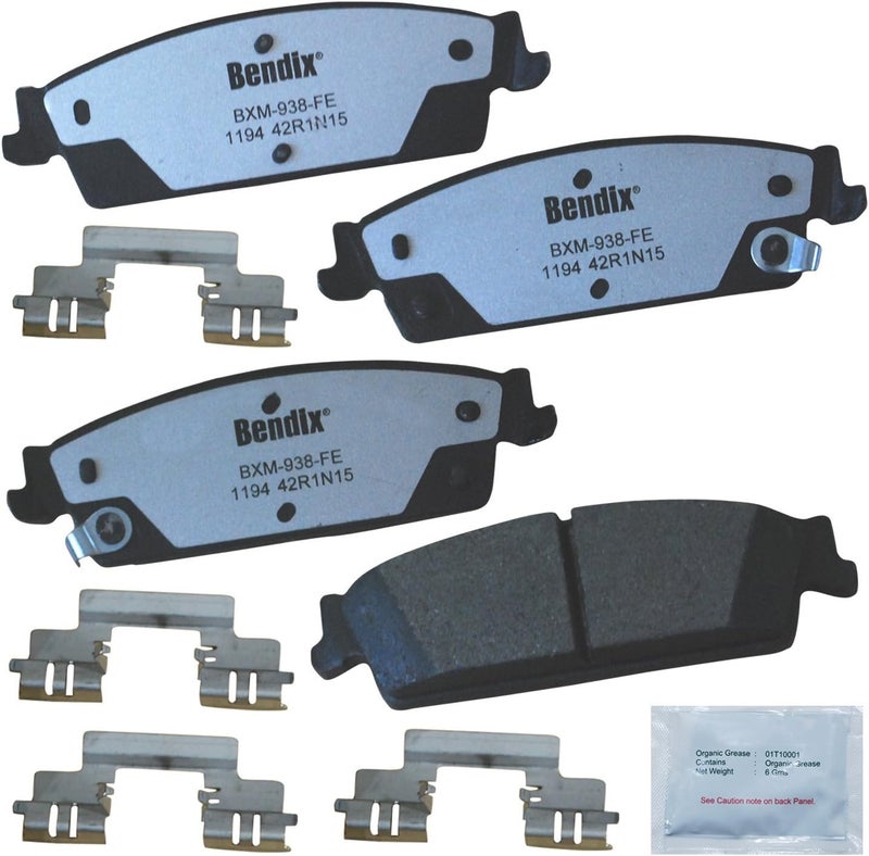 Bendix Fleet Metlok MKD1194FM Semi-Metallic Rear Brake Pads for Select Models Cadillac Escalade,Escalade ESV,EXT,Chevy,Silverado 1500,Classic,Suburban,Tahoe,GMC Sierra,Sierra Yukon - Image 1