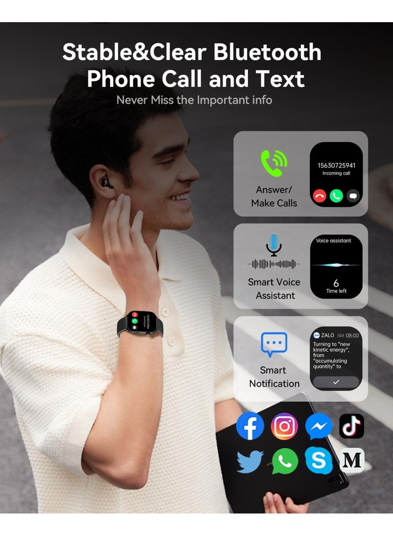 KIESLECT Smart Watch with Bluetooth Calling – 2.1" Curved AMOLED Display, 100+ Sports Modes, Heart Rate, Sleep & SpO2 Monitor, IP68 Waterproof - Image 2