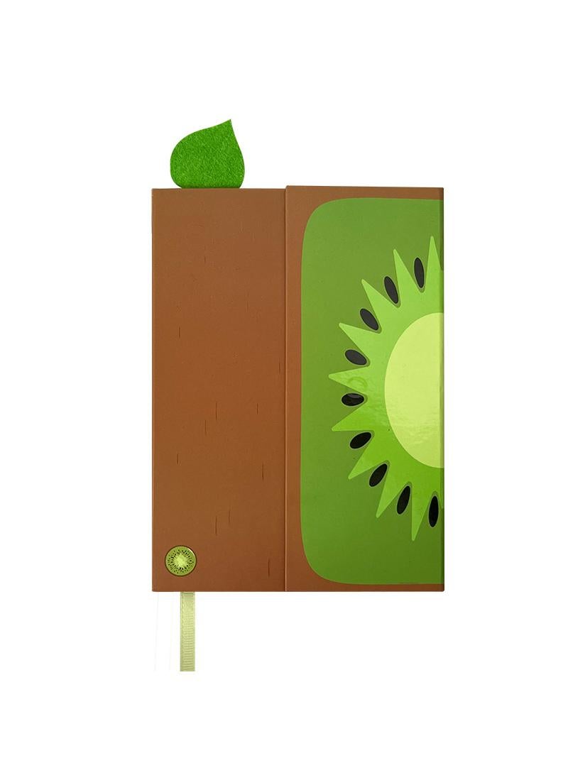 Generic Kiwifruit Diary With Magnetic Flip Cover Notebook Writing Sketching Notebook  - Image 1