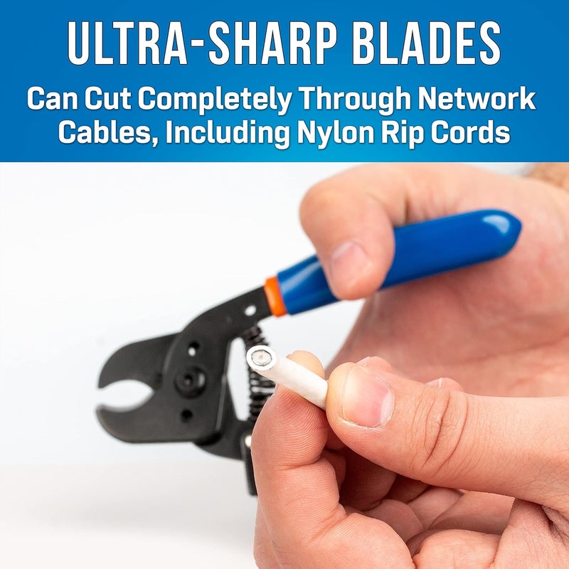 Jonard Tools JIC-500 Compact Cable Cutter for Twisted Pair Network Cables, CAT5, CAT5e, CAT6, CAT6A - Image 1