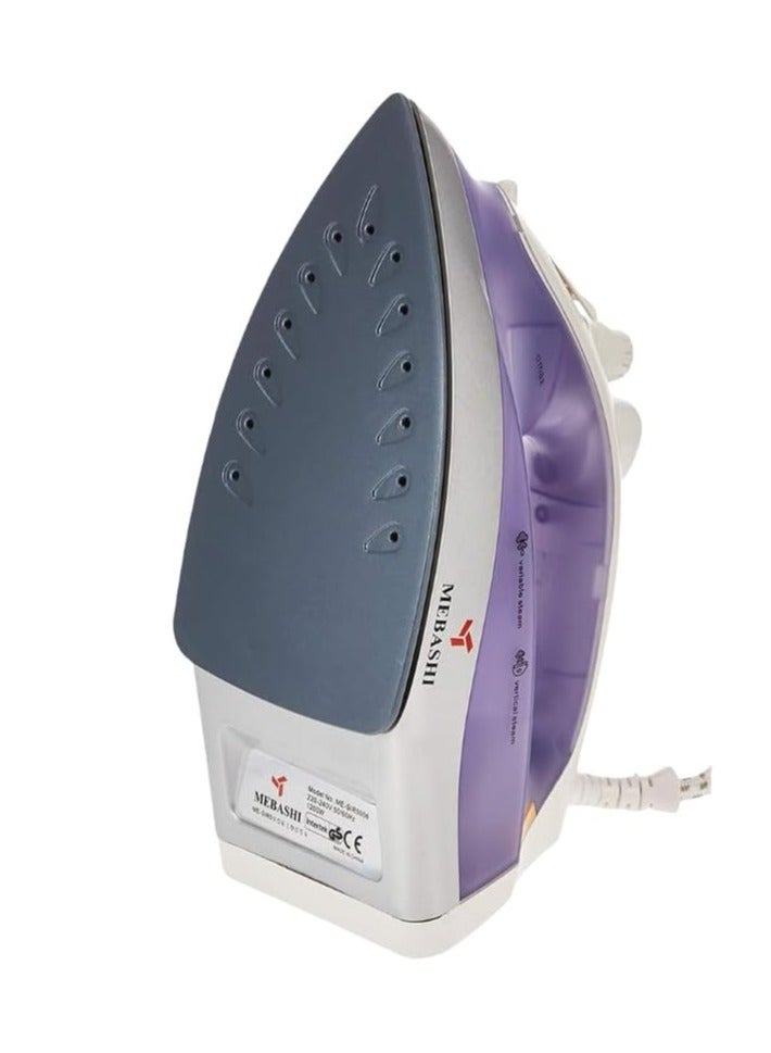 ميباشي مكواة بخار سيراميك مدمجة من MEBASHI - 160 مل، أرجواني (ME-SIR5006) (1200 واط) - Image 2