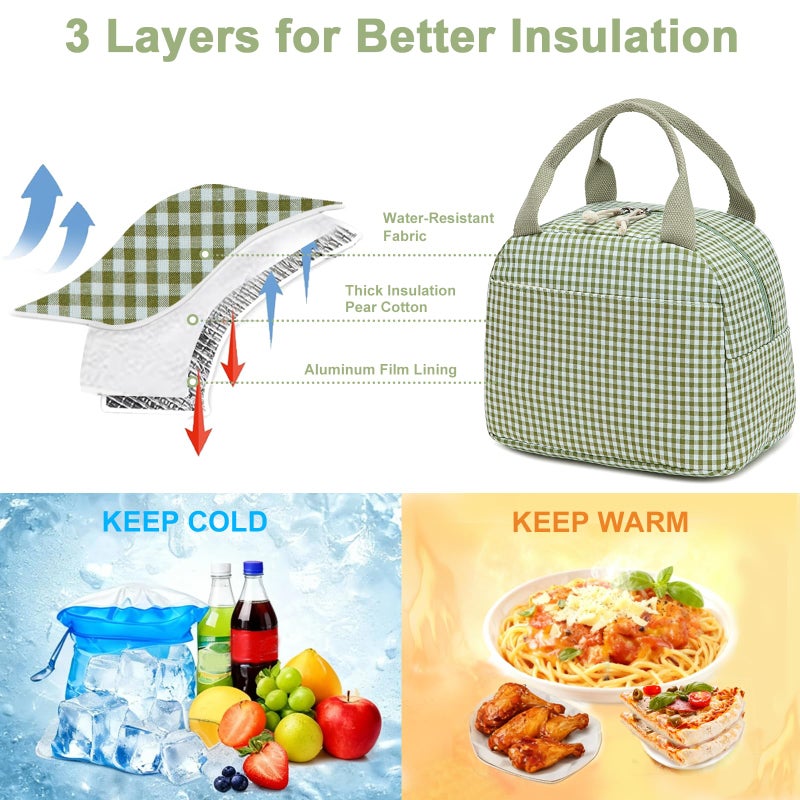 Bluboon Lunch Box for Women Cute Lunch Bag Reusable Insulated Lunch Bags Large Capacity Lunchbox Cooler for Work Picnic or Travel - Image 4