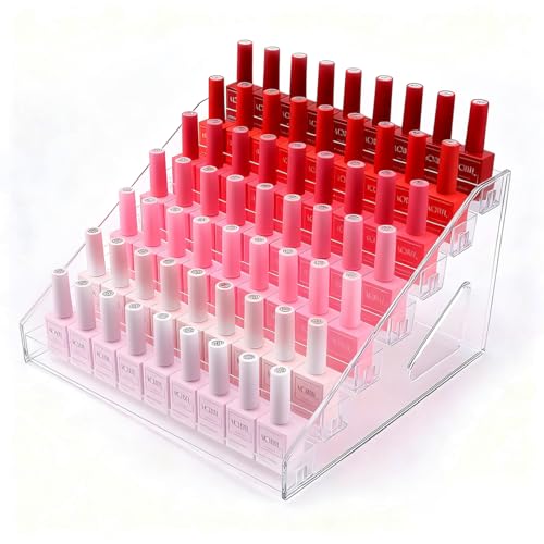 ShunChengFa Nail Polish Storage Box Makeup Organizer Cosmetics Storage Transparent Easy to Assemble 7 Layers - Image 1