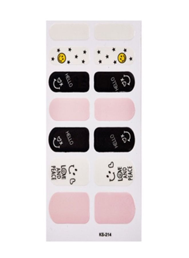 14-Pieces Fashion Nails Stickers
