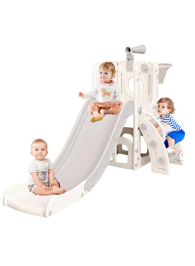 MaBaby ألعاب أطفال أكثر سمكًا منزلق داخلي صغير متأرجح من البلاستيك للأطفال قابل للطي منزلي - Image 1
