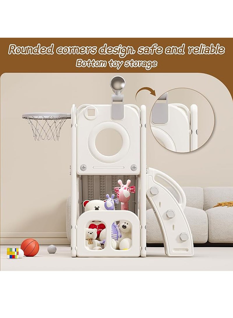 MaBaby ألعاب أطفال أكثر سمكًا منزلق داخلي صغير متأرجح من البلاستيك للأطفال قابل للطي منزلي - Image 5