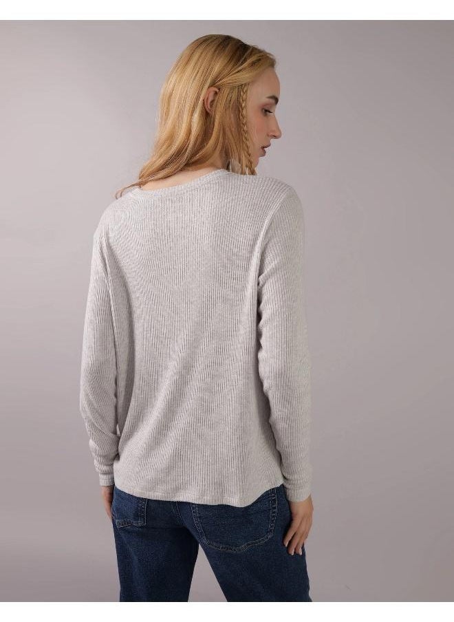 American Eagle AE Plush Long-Sleeve Crew Neck T-Shirt  - Image 2