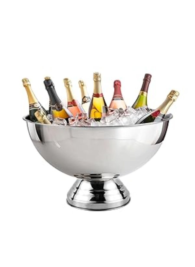 13.5L Ice Bucket Stainless Steel Champagne Bucket Large Drink Bucket for Beer Wine Champagne Cold Drinks Party Supplies Bar